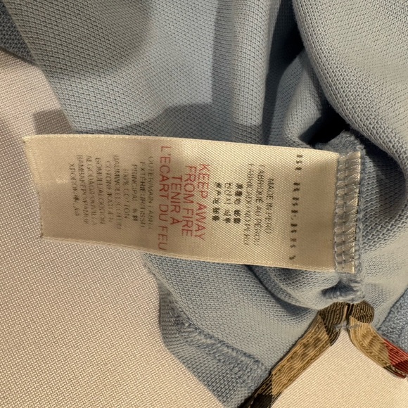 Burberry Light Blue Kids Polo Shirt - Picture 3 of 6